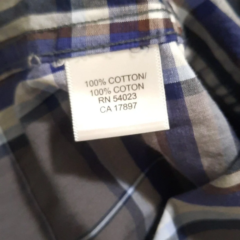 Banana Republic Blue Plaid Casual Button Down Shirt
